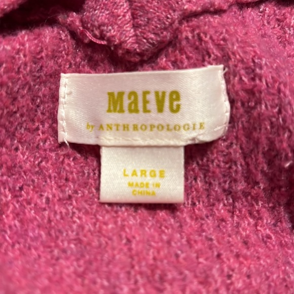 Anthropologie - Maeve Pink Cross Back Sweater - Picture 6 of 6